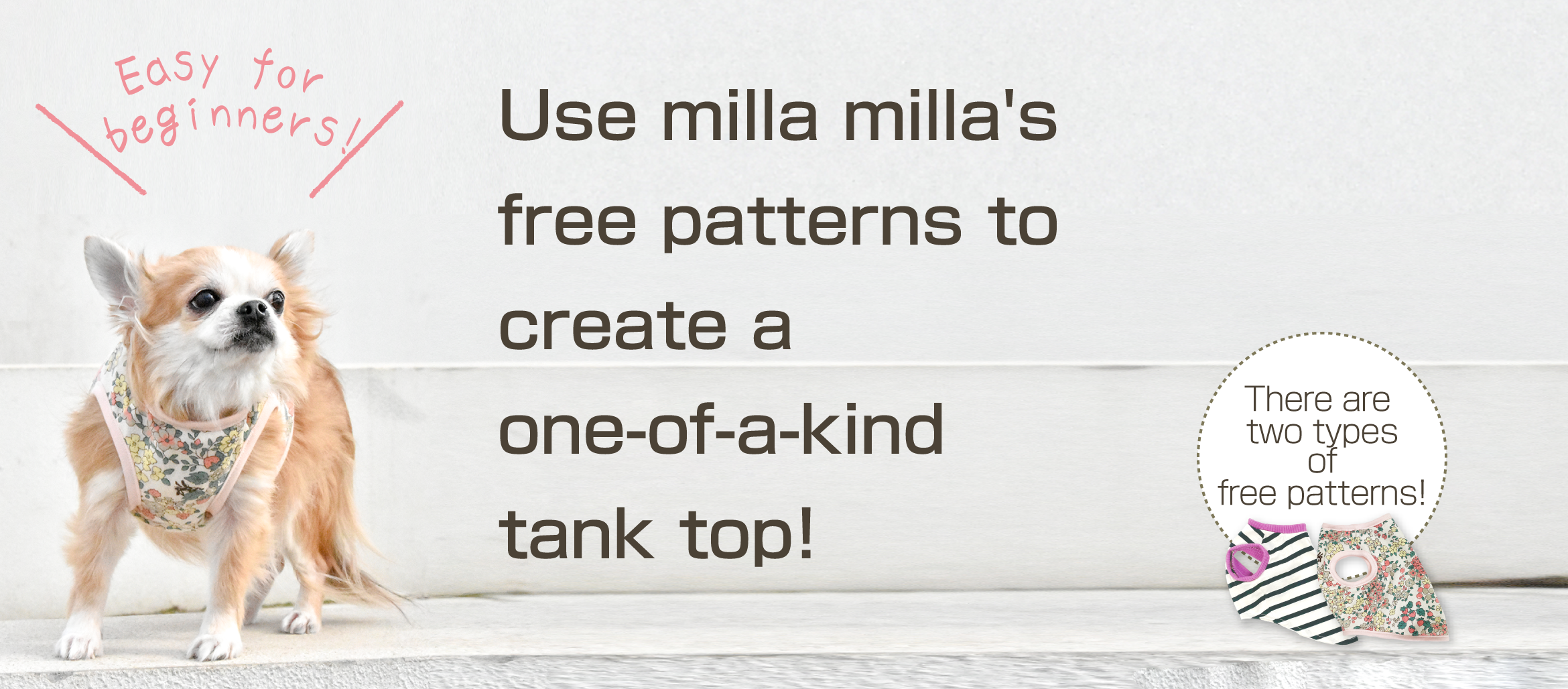 Use Milla Milla's free patterns to create a one-of-a-kind tank top!